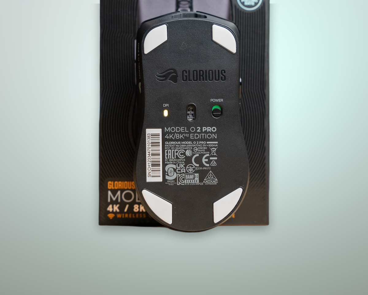 Glorious Model O 2 PRO 4K/8KHz sottoscocca sensore BAMF 2.0 skate PTFE pulsante DPI