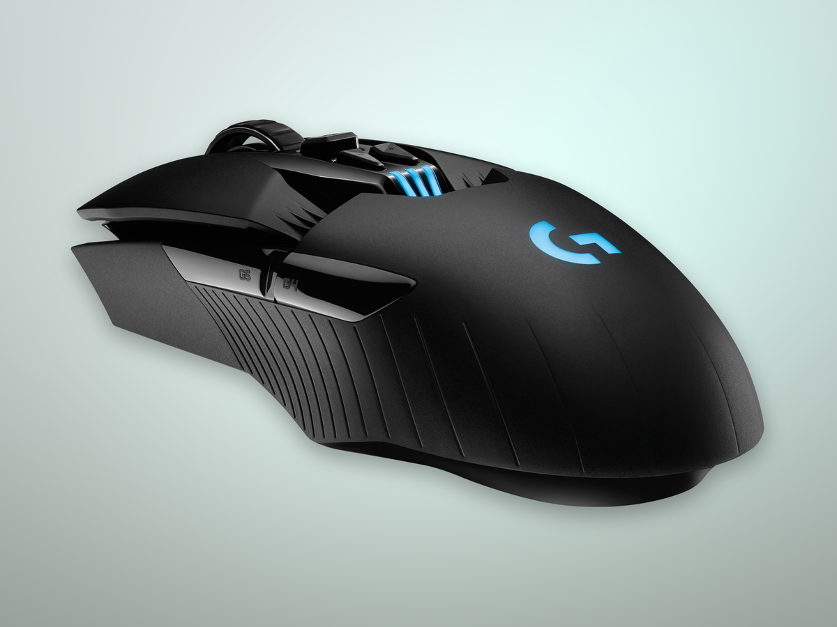 Primo piano di rotellina hyper-fast e pulsanti DPI del Logitech G903 LIGHTSPEED