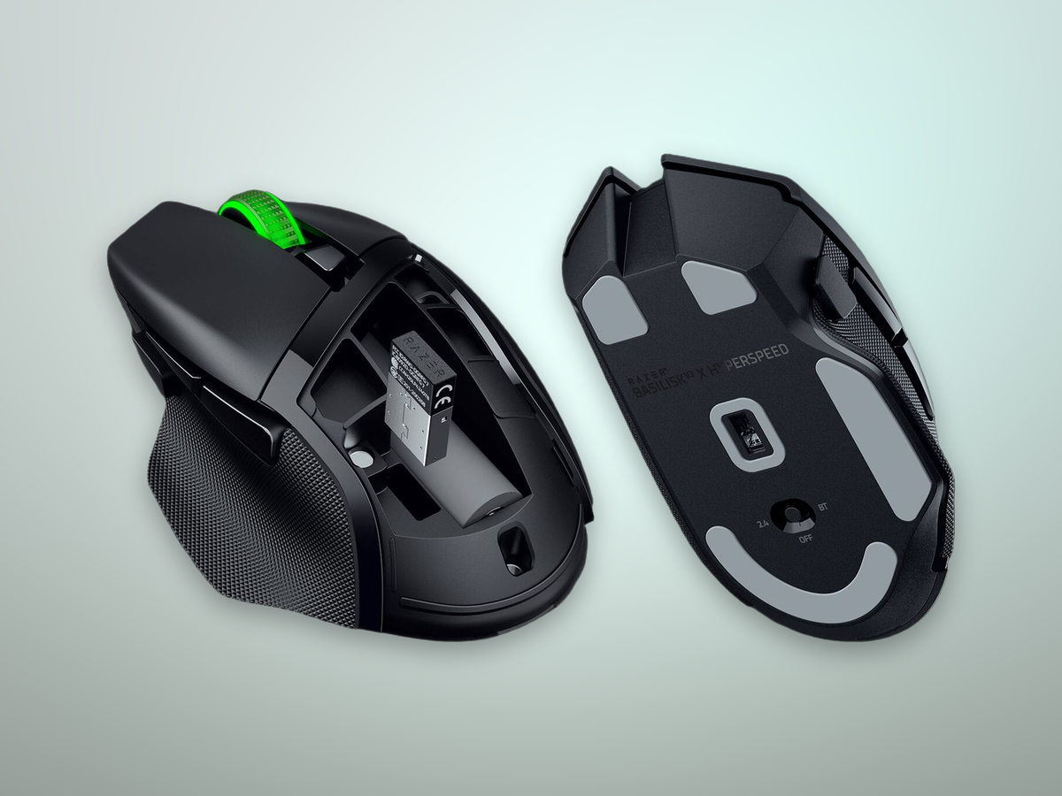 Razer Basilisk V3 X HyperSpeed vano batteria magnetico con alloggiamento del dongle HyperSpeed