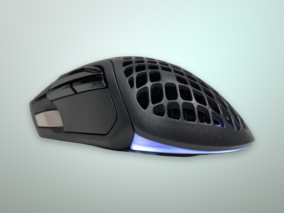 SteelSeries Aerox 5 Wireless mouse gaming leggero con scocca a nido d'ape e illuminazione RGB